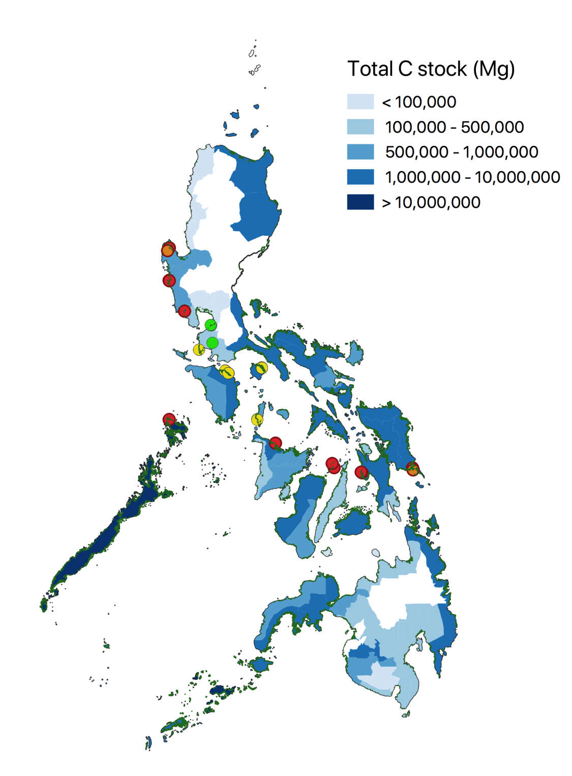 2017 Philippine C stock map (with CI sites)