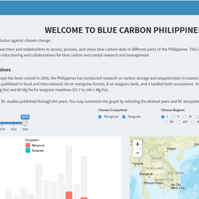 Databasing and Computing Philippine Blue Carbon with an R-based Web&nbsp;Platform